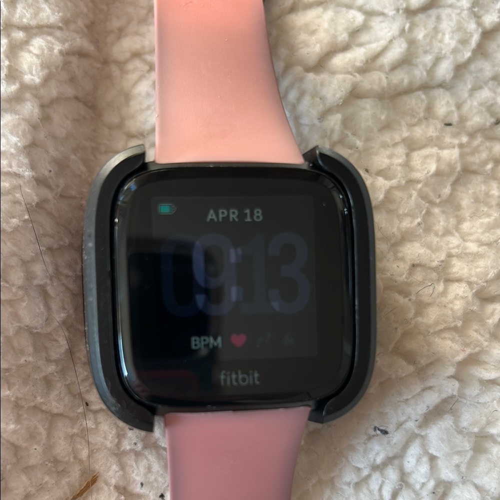 Fitbit Versa Smartwatch with Pink Band